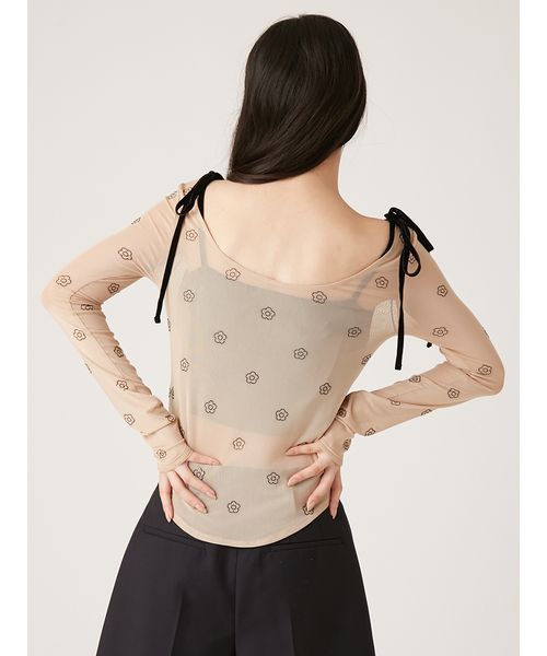LILY BROWN×MARY QUANT】デイジー柄シアーチュールトップス(507512511