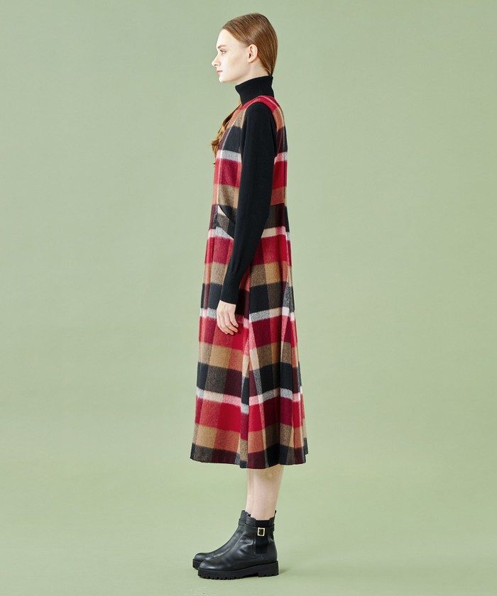 WEB限定】クレストブリッジチェックブライトジャンパードレス