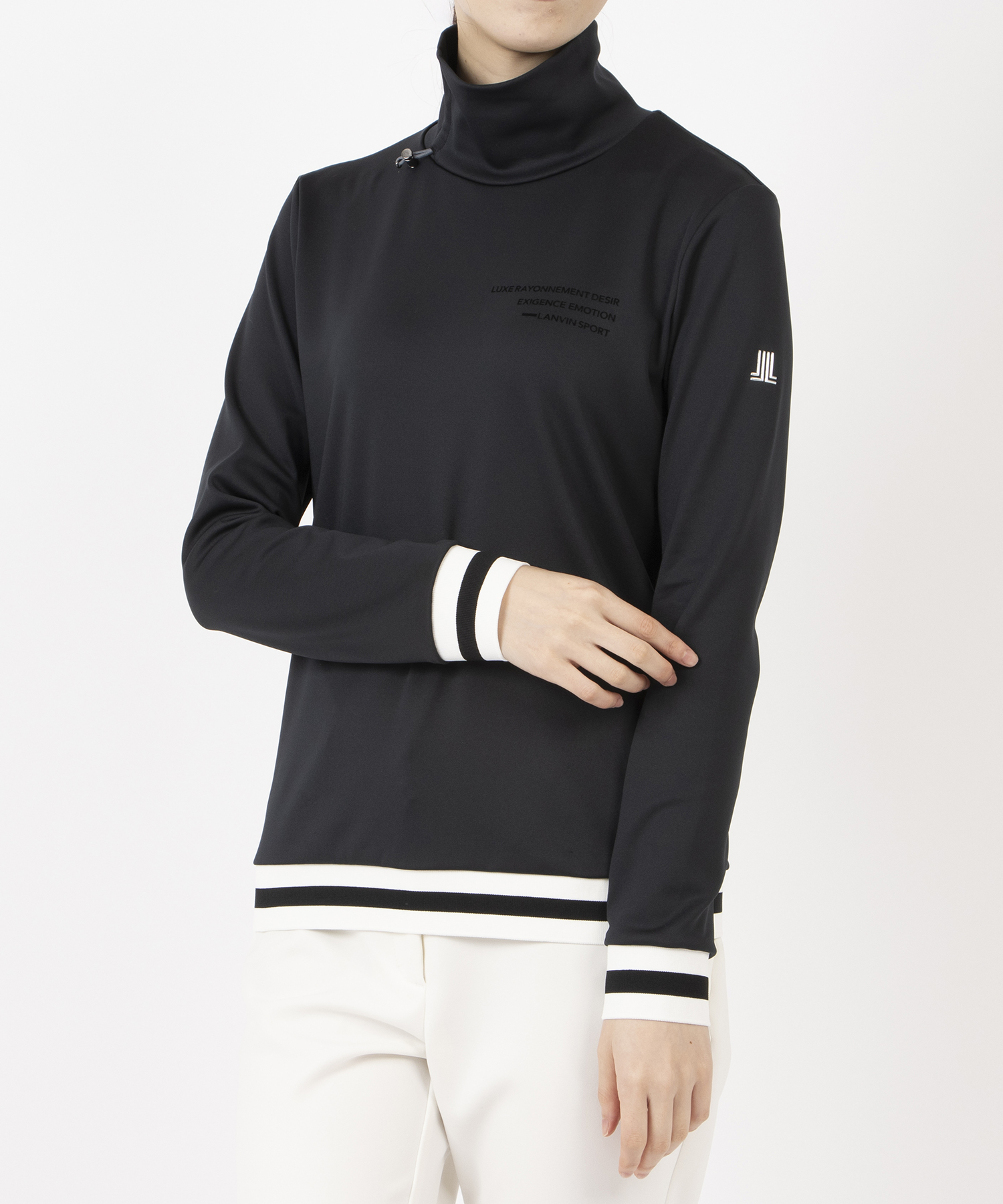 ランバン スポール LANVIN SPORT デザインハイネック長袖シャツ【蓄熱