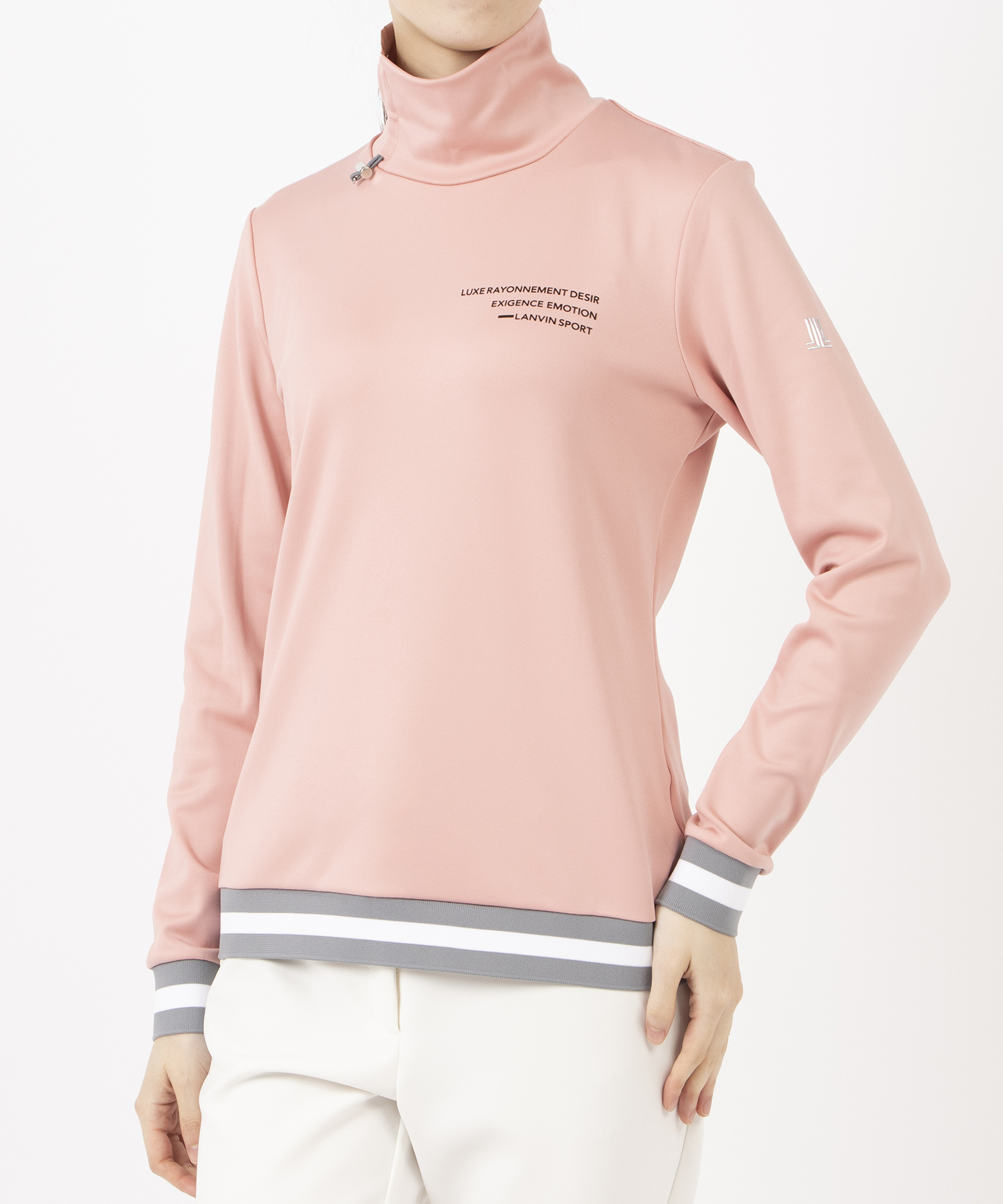 ランバン スポール LANVIN SPORT デザインハイネック長袖シャツ【蓄熱