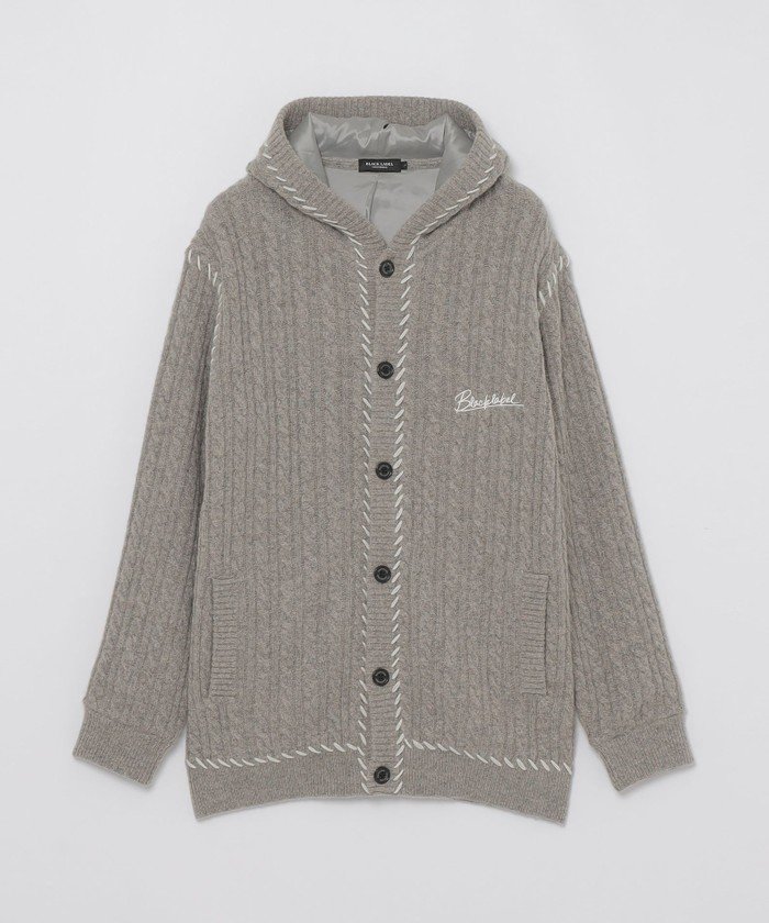 WEB限定】ケーブルニットフードカーディガン(506873941)｜HANKYU MEN