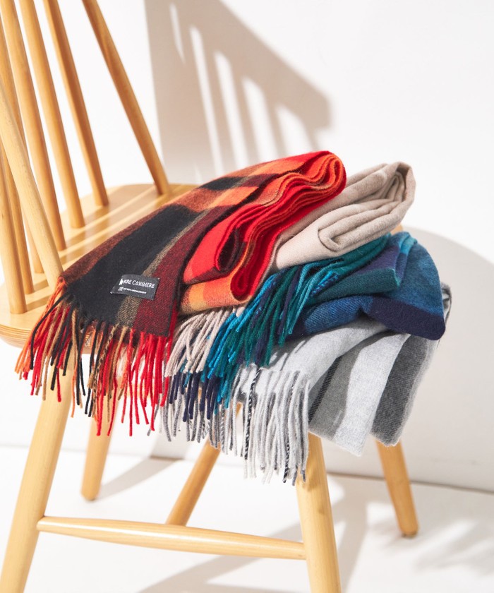 カシミヤ チェック マフラー(507552103)｜阪急百貨店公式通販サイト