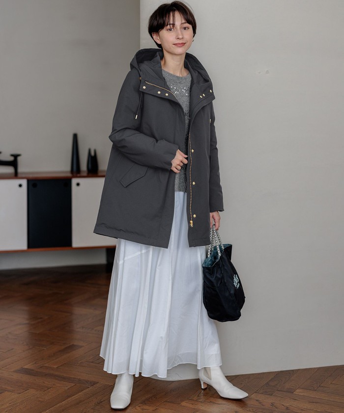滝沢眞規子さん着用/一部店舗限定/撥水加工】ミリタリー ダウンコート