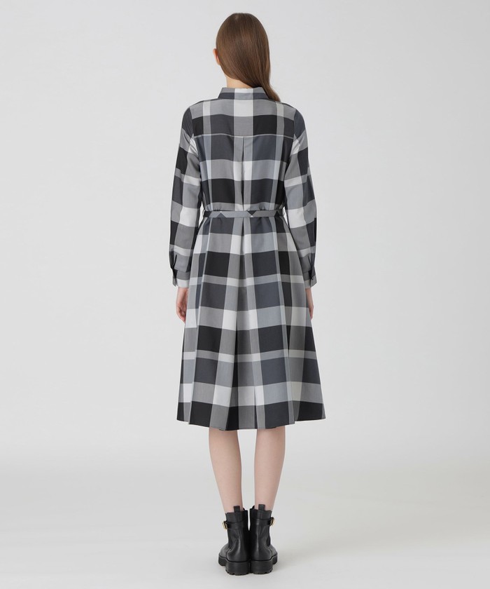 クレストブリッジチェックライトクロッシングツイルシャツドレス