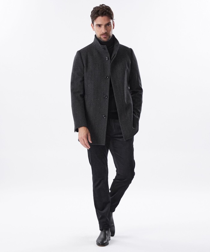 ウールダブルミドルコート ウールスタンドミドルコート(507545765)｜HANKYU MEN'S / 阪急メンズ