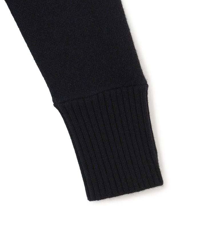 洗える】ソフトカシミヤミックス ブロッキングハイネックニット