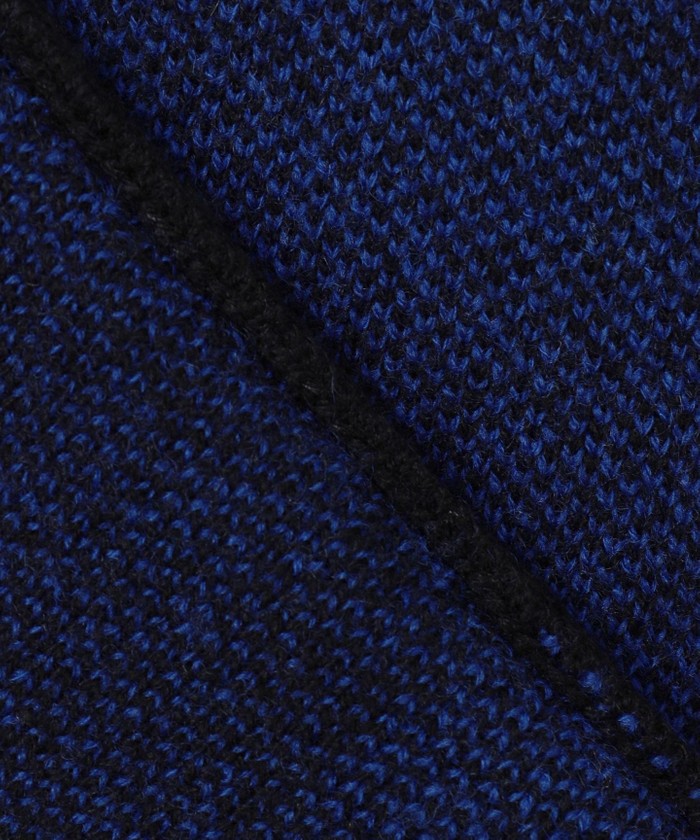 洗える】ソフトカシミヤミックス ブロッキングハイネックニット