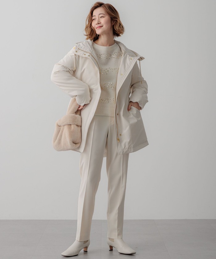 滝沢眞規子さん着用/一部店舗限定】スパングルボーダー ニット