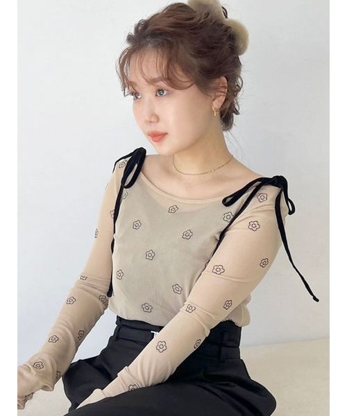 LILY BROWN×MARY QUANT】デイジー柄シアーチュールトップス(507512511