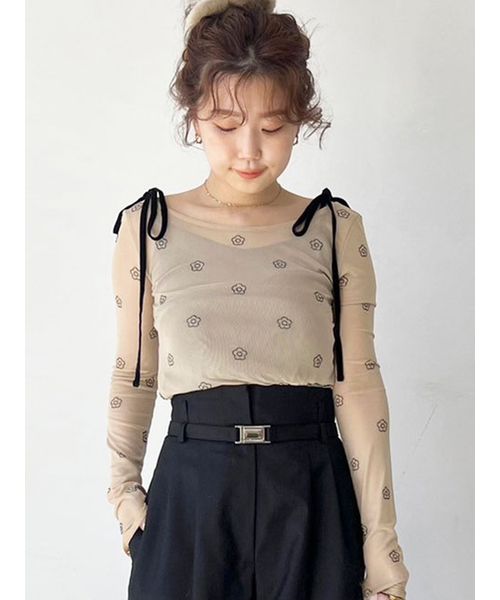 LILY BROWN×MARY QUANT】デイジー柄シアーチュールトップス(507512511