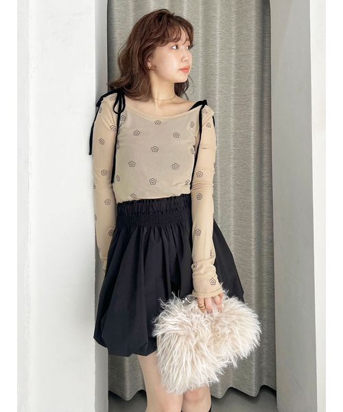 LILY BROWN×MARY QUANT】デイジー柄シアーチュールトップス(507512511