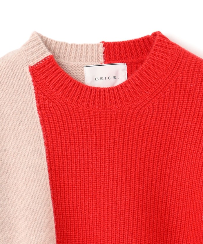 LAURIERS / ウールカシミヤバイカラーニット(507601584)｜阪急百貨店