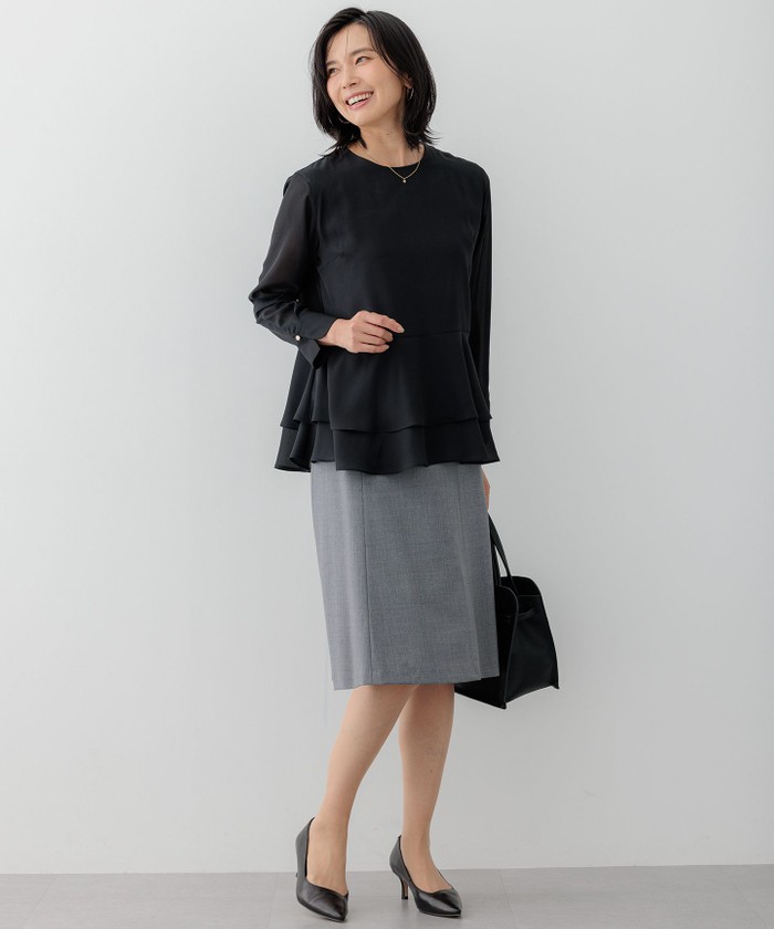 【洗える】テプラマットシフォン ブラウス 洗える】テプラマットシフォン ブラウス / 23区 | ファッション