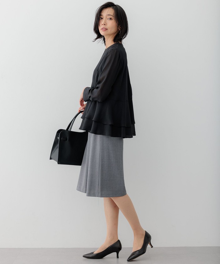 洗える】テプラマットシフォン ブラウス(507619557)｜阪急百貨店