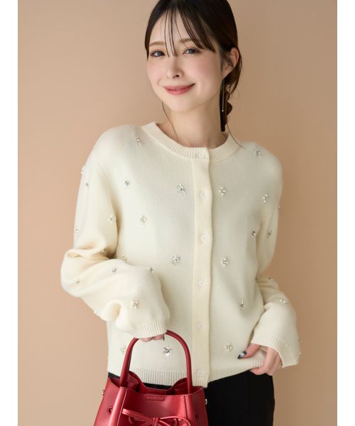マルチフラワービジューカーディガン(507621459)｜阪急百貨店