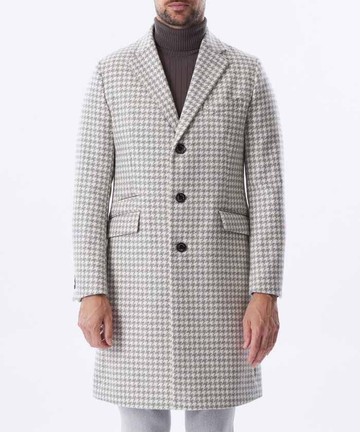 MORGAN HOMME✨未使用級　2way ライナー付トレンチコート　千鳥柄 MORGAN HOMME✨未使用級 2way ライナー付トレンチコート 千鳥柄