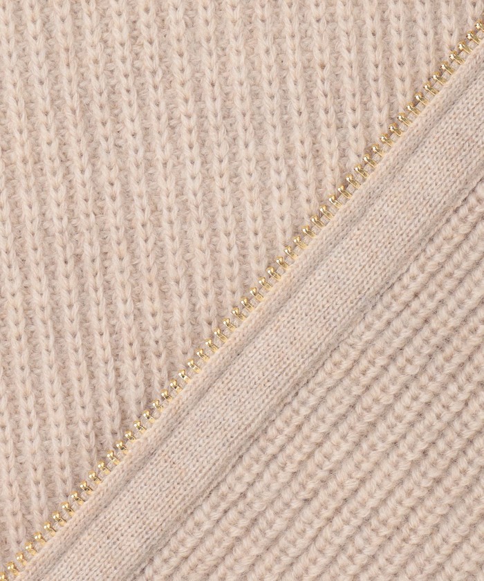 洗える】カシミヤブレンド ジップアップ ニットブルゾン