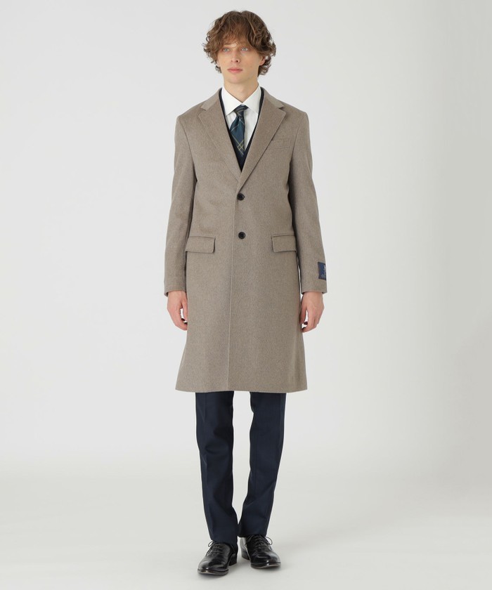 〔未使用:8.2万〕ESTNATION COLOMBO生地　 チェスターコート 一部店舗限定】COLOMBOカシミヤチェスターコート(507608675)｜HANKYU