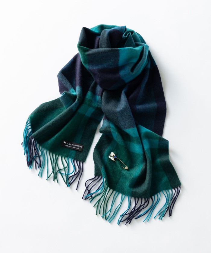 カシミヤ チェック マフラー(507552103)｜阪急百貨店公式通販サイト