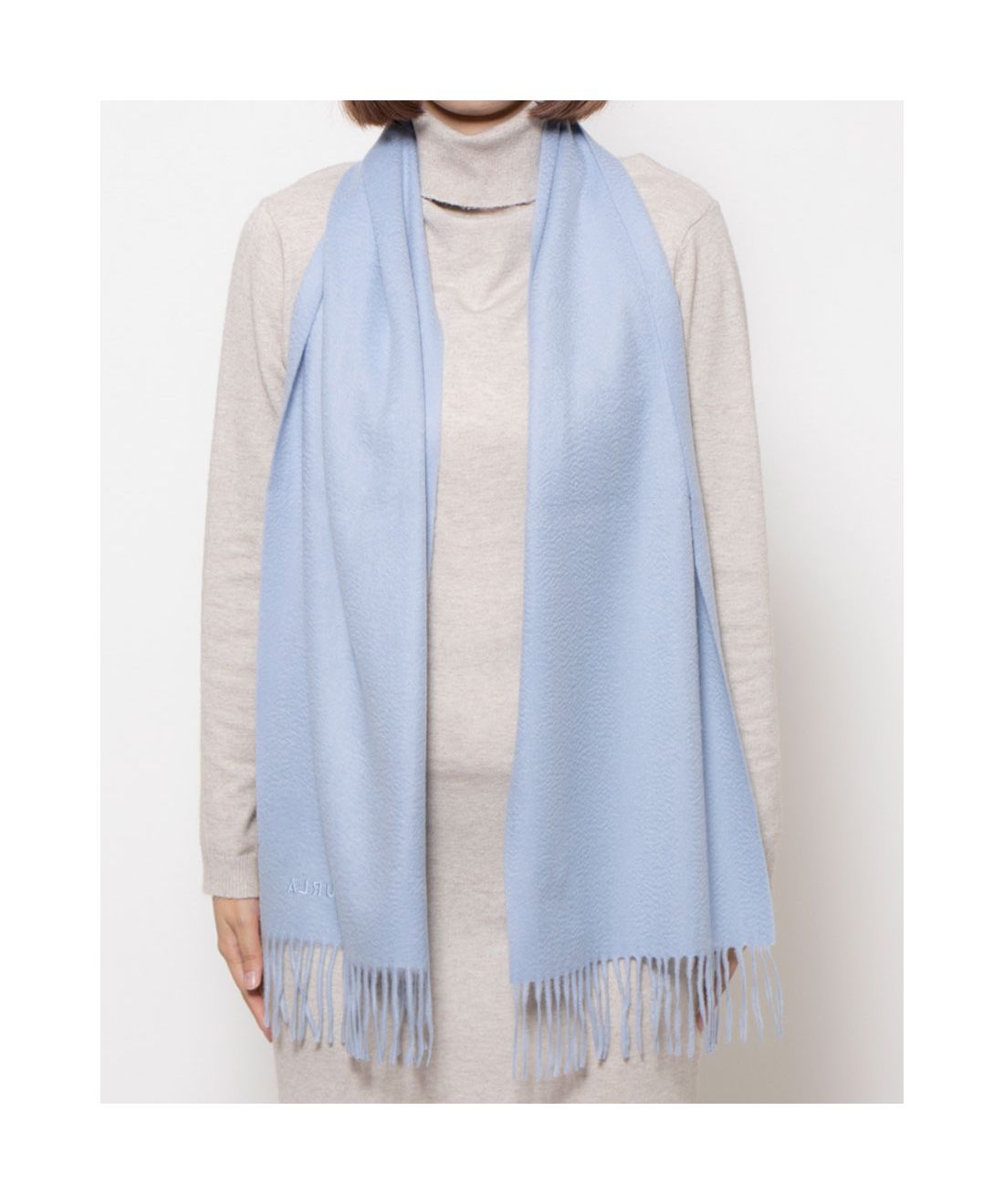 カシミヤ100% 無地マフラー／30cm幅／洗えるカシミヤ(506865673)｜阪急