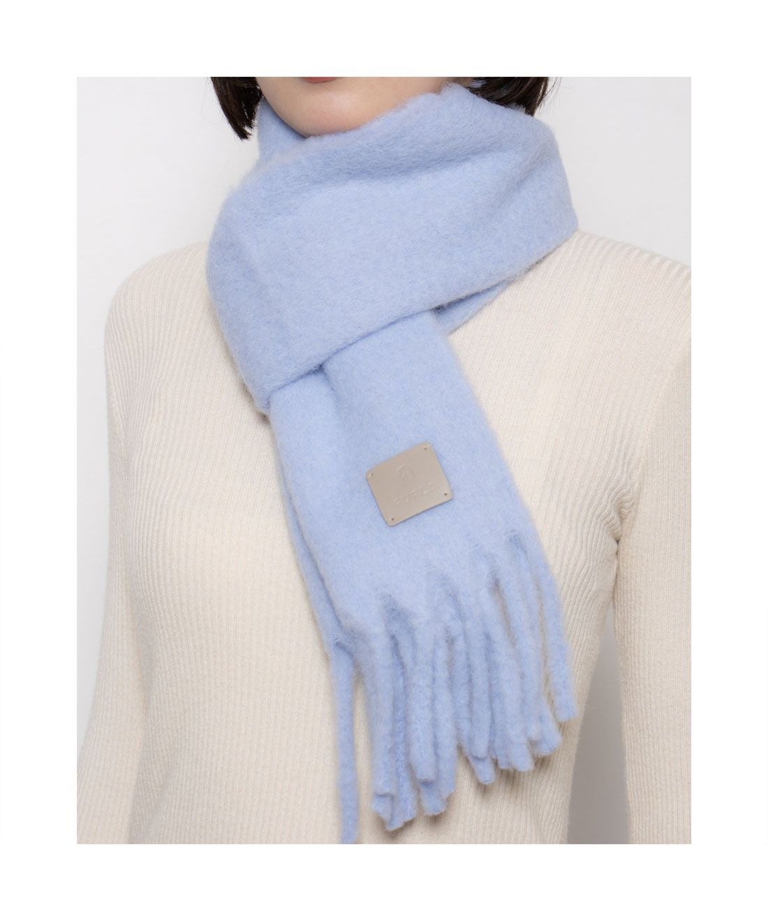 アルパカ混 無地 シャギーマフラー／25cm幅(506865678)｜阪急百貨店