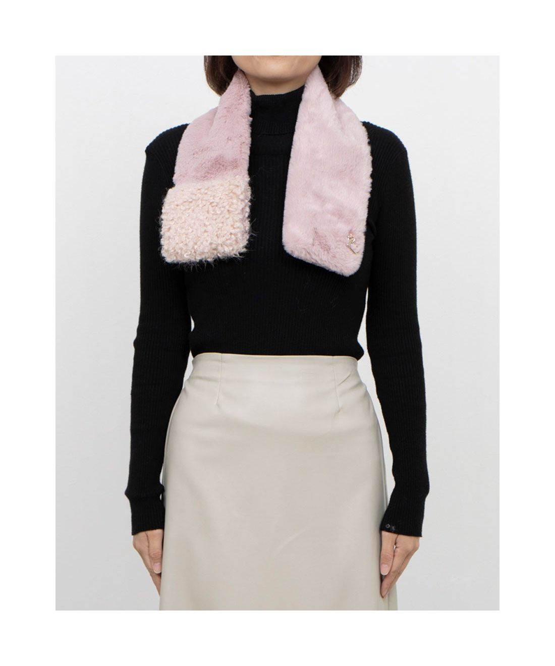 FakeFur Muffler バイカラー フェイクファーマフラー プレゼント