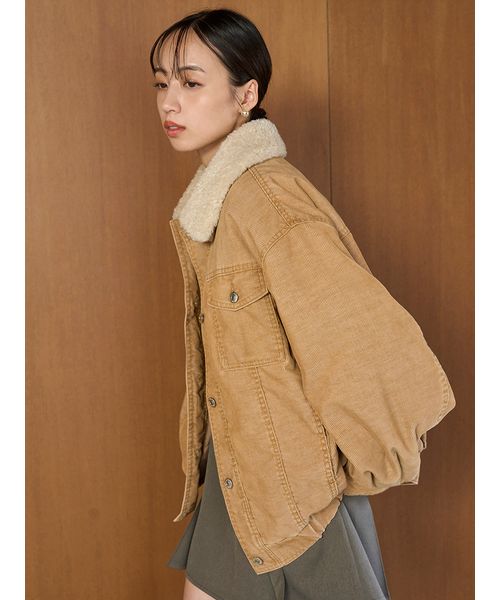 衿ボアコーデュロイブルゾンSWFC251035 Amazon | [スナイデル] 衿ボアコーデュロイブルゾン SWFC251035