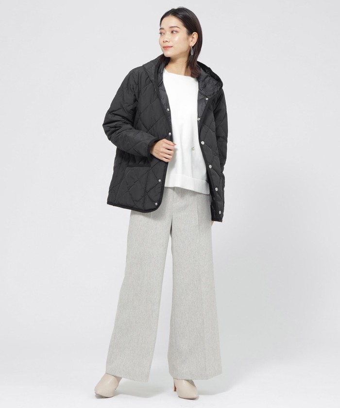 ウォッシャブル】フーデッドキルティングダウンジャケット(507723387