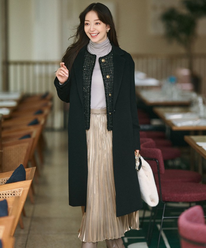 滝沢眞規子さん着用】GIOLICA ボタン ツイード ジャケット(507726212