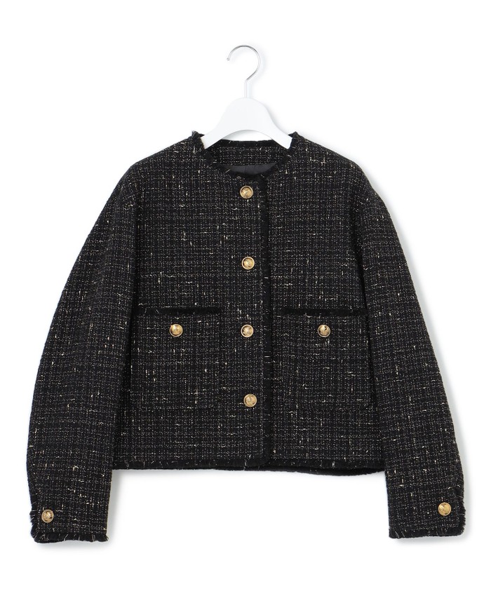 滝沢眞規子さん着用】GIOLICA ボタン ツイード ジャケット(507726216