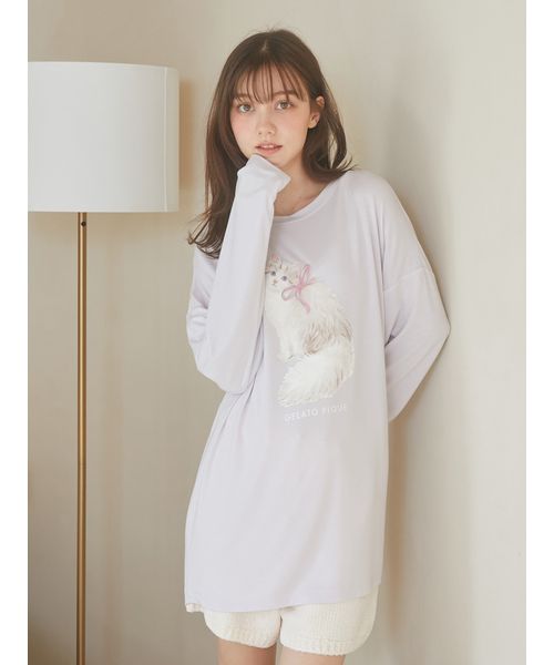 ONLINE限定カラーあり】CATワンポイントロンT(507739585)｜阪急