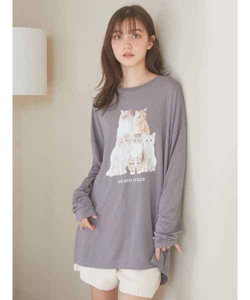 ONLINE限定カラーあり】CATワンポイントロンT(507739585)｜阪急