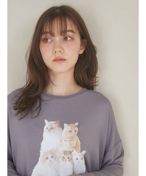 ONLINE限定カラーあり】CATワンポイントロンT(507739585)｜阪急