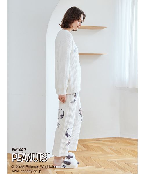 【PEANUTS】SNOOPY×BEAR ワンポイントロンT&ロングパンツ PEANUTS】【KIDS】SNOOPY×BEAR ワンポイントロンT｜gelato pique