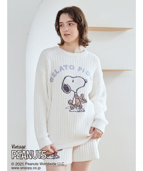 ＊限定1点【PEANUTS】 SNOOPY BEAR ジャガードプルオーバー PEANUTS】SNOOPY×BEAR ジャガードプルオーバー(507769679)｜阪急