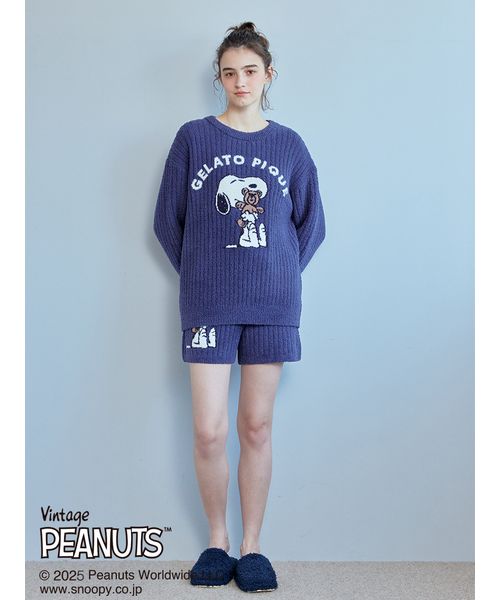 ＊限定1点【PEANUTS】 SNOOPY BEAR ジャガードプルオーバー PEANUTS】SNOOPY×BEAR ジャガードプルオーバー(507769679)｜阪急