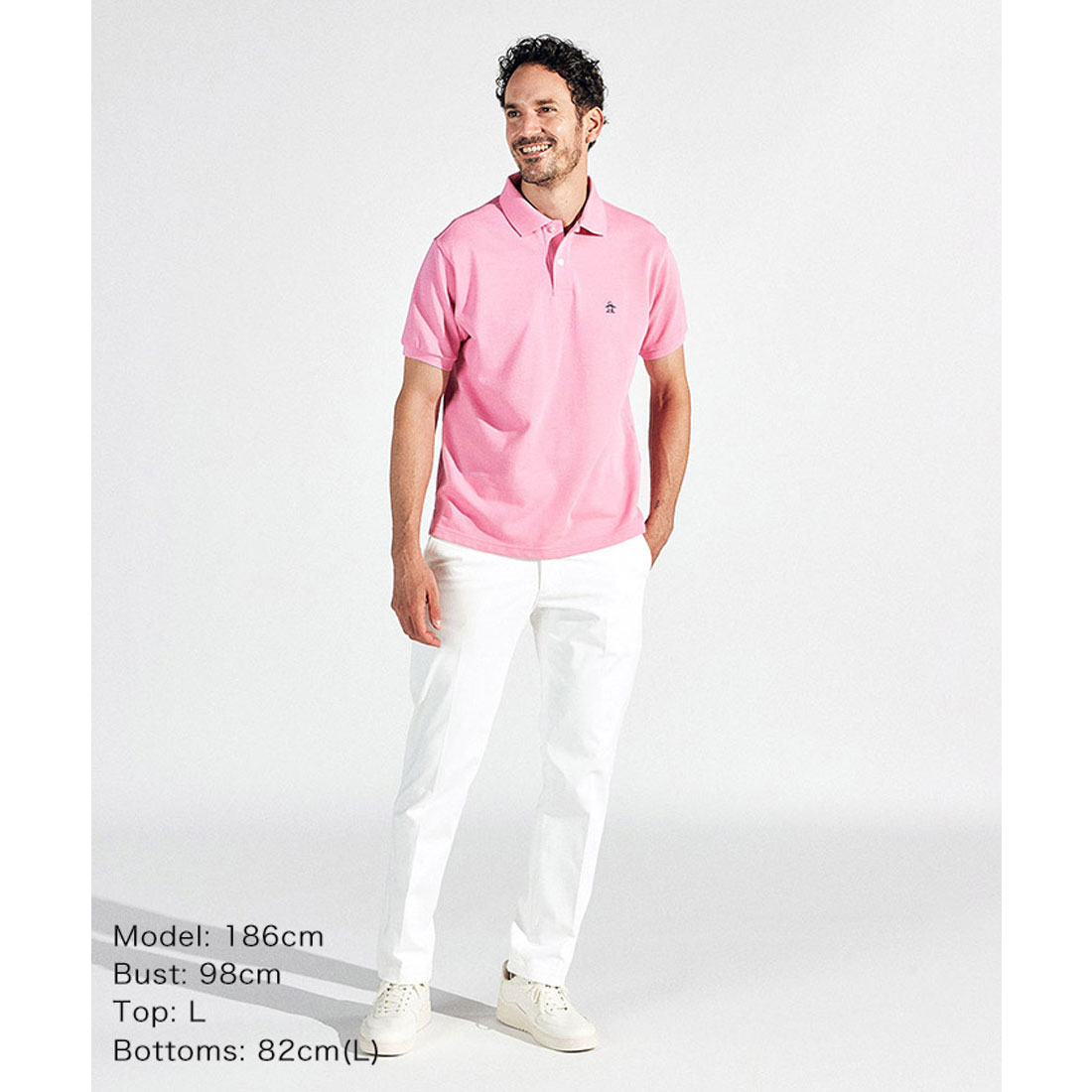 Munsingwear 10 YEARS POLO SHIRTS LL ホワイト マンシングウェア Munsingwear 10 YEARS POLO SHIRTS -デサント