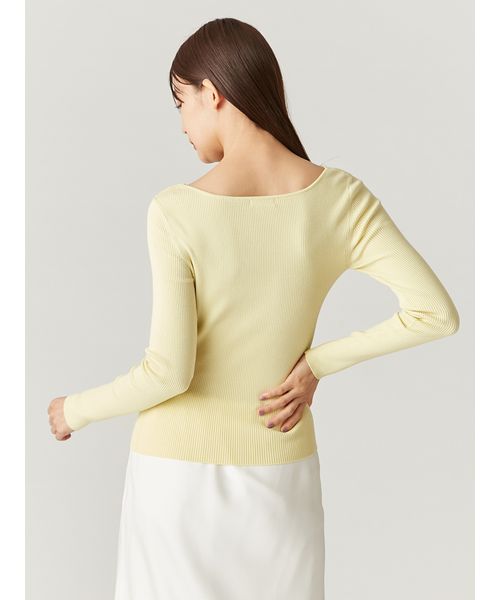 アシメタックドレープデコルテリブニット(507782665)｜阪急