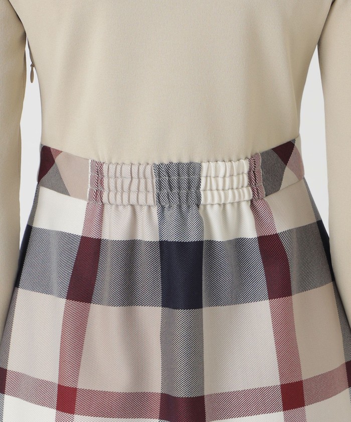 クレストブリッジチェッククロッシングビエラドッキングドレス
