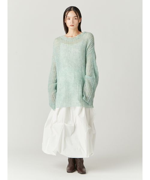 ネイビーモヘヤのはおり TOMORROWLAND カーディガン TOOMRROWLAND tricot ナイロンモヘヤ