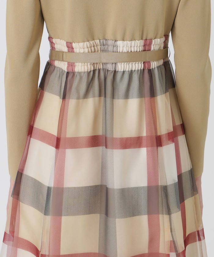 美人百花コラボ】クレストブリッジチェックオーガンプリントコンビ