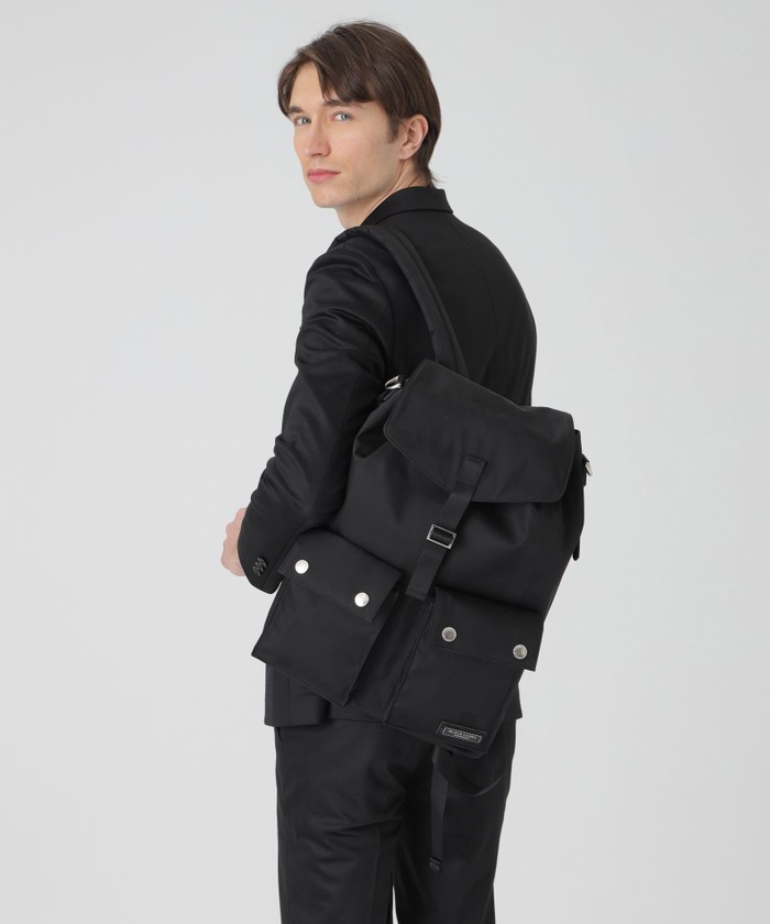 リモンタナイロンジャカードクレストブリッジチェックバックBLACK LABEL リモンタナイロンジャカードクレストブリッジチェックバック