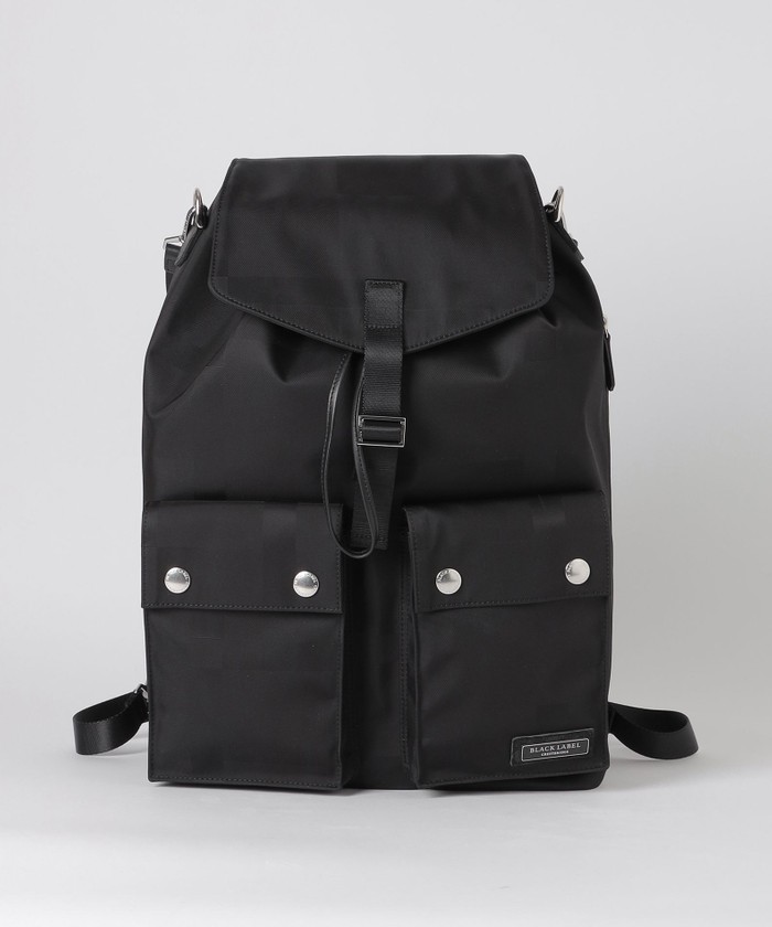 リモンタナイロンジャカードクレストブリッジチェックバックBLACK LABEL リモンタナイロンジャカードクレストブリッジチェックバック