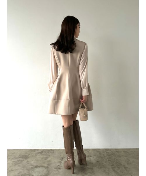 【新品】コンストラクトミニワンピース　スナイデル　M SNIDEL ワンピース コンストラクトミニワンピース : ZOZOTOWN