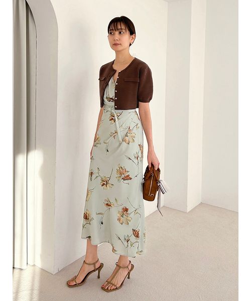 クロップドハーフスリーブカーディガン(507805792)｜阪急百貨店