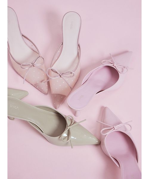 SNIDEL スナイデル ドットチュールリボンミュール ドットチュールリボンミュール(507805976)｜阪急百貨店公式通販