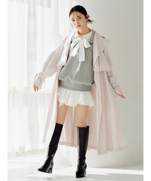 SNIDEL - リボンワンポイントロゴシャツ リボンワンポイントロゴシャツ(シャツ・ブラウス)｜トップス