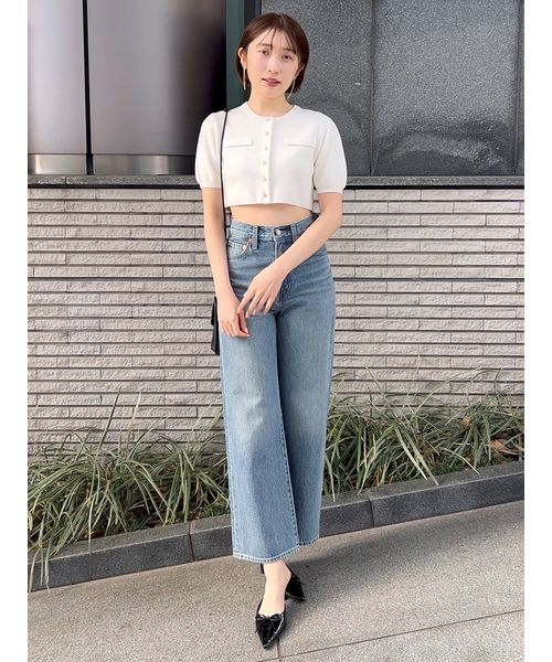 Snidel クロップドハーフスリーブカーディガン 楽天市場】スナイデル SNIDEL クロップドハーフスリーブ