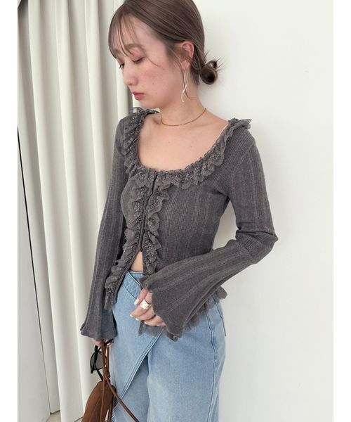 Sustainableフリルニットプルオーバー(507805794)｜阪急百貨店