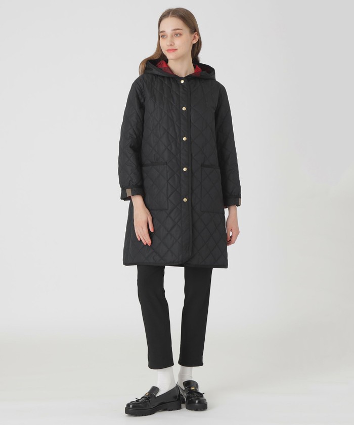 一部店舗限定】クレストブリッジチェックキルティングロング